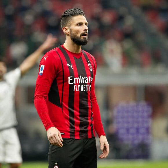 Olivier Giroud lors du match de football Serie A opposant l'AC Milan au Spezia Calcio au stade San Siro à Milan, Italie, le 17 janvier 2022. Spezia a gagné 2-1. © Fabrizio Andrea Bertani/Pacific Press/Zuma Press/Bestimage