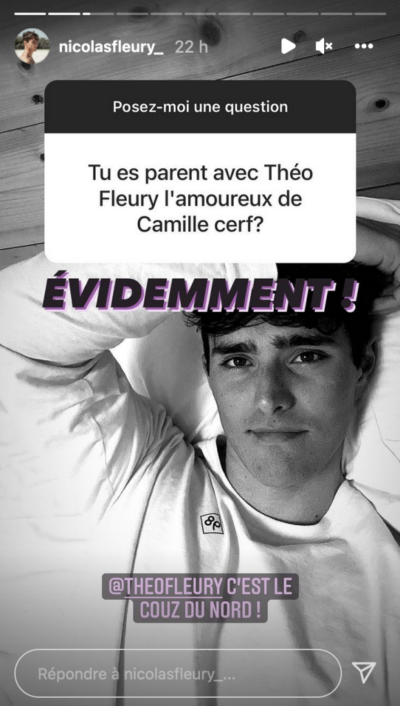 Nicolas Fleury (le chéri de Vaimalama Chaves) serait le cousin de Théo Fleury (le chéri de Camille Cerf) - Instagram