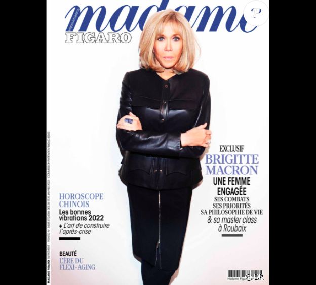 Le magazine Madame Figaro avec Brigitte Macron en couverture - 28 janvier 2022