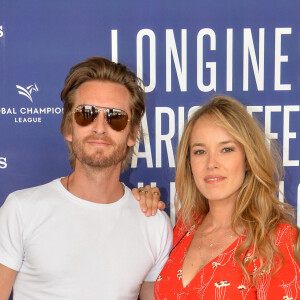 Exclusif - Philippe Lacheau et sa compagne Elodie Fontan (Marraine du LGCT - LPEJ 2019) - Photocall - Longines Paris Eiffel Jumping au Champ de Mars à Paris, le 7 juillet 2019. © Veeren Ramsamy/Bestimage