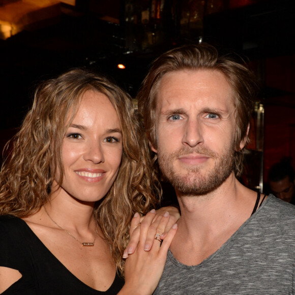 Exclusif - Philippe Lacheau et sa compagne Élodie Fontan - P. Lacheau (réalisateur et acteur du film) fête les 3 millions d'entrées pour le film "Alibi.com" entouré des acteurs du film au restaurant la Gioia à Paris le 15 mars 2017 © Rachid Bellak / Bestimage