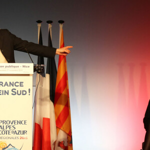 Marine Le Pen et Marion Maréchal-Le Pen ont participé au meeting du Front National au palais de la Méditerranée à Nice, à l'occasion des élections régionales en PACA. Le 27 novembre 2015