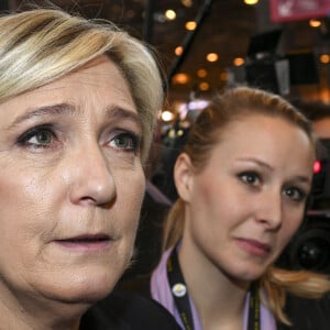 Marine Le Pen et Marion Maréchal lors du Salon International de l'Agriculture, 54e édition, à Paris, le 28 février 2017.