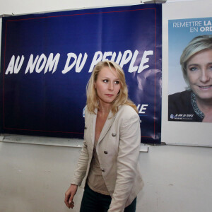 Marion Maréchal participe à un meeting du Front National à Bayonne le 11 avril 2017 dans le cadre du soutien à Marine Le Pen candidate pour le FN aux elections Presidentielles de 2017.
