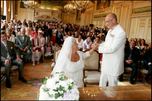 Mariage de Mimie Mathy et Benoist Gerard à Neuilly-sur-Seine.