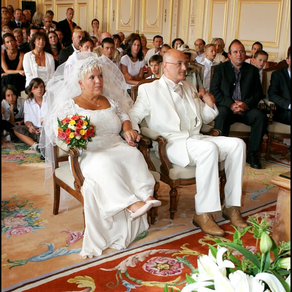 Mariage de Mimie Mathy et Benoist Gerard à Neuilly-sur-Seine.