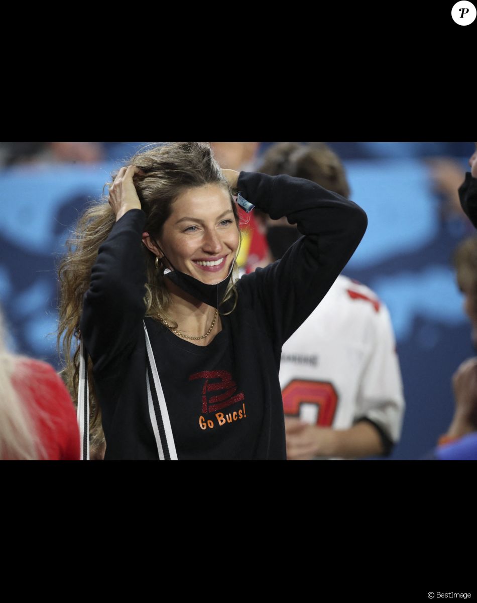 Gisele Bundchen est venue soutenir son mari Tom Brady au Superbowl à Tampa le 7 février 2021. © Dirk Shadd/Tampa Bay Times via ZUMA Wire / Bestimage