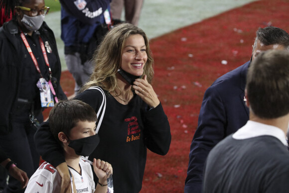 Gisele Bundchen est venue soutenir son mari Tom Brady au Superbowl à Tampa le 7 février 2021.  © Dirk Shadd/Tampa Bay Times via ZUMA Wire / Bestimage 