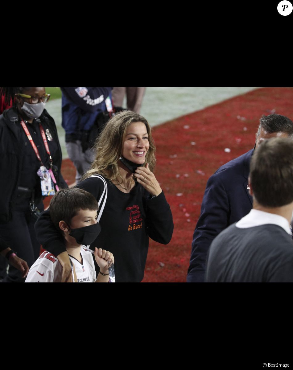Gisele Bundchen est venue soutenir son mari Tom Brady au Superbowl à Tampa le 7 février 2021. © Dirk Shadd/Tampa Bay Times via ZUMA Wire / Bestimage