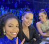 Cheslie Kryst, Adriana Lima et Iris Mittenaere lors de la finale de Miss Univers 2021 à Eilat. Décembre 2021.