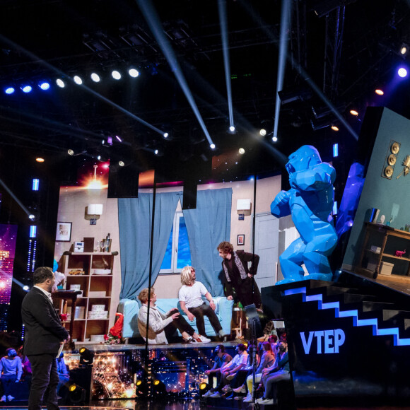 Exclusif - Arthur Essebag, Cartman, Gérémy Crédeville, Baptiste Lecaplain - Enregistrement des 10 ans de l'émission "Vendredi tout est permis (VTEP)", présentée par A.Essebag et diffusée le 29 janvier sur TF1 © Jacovides-Moreau / Bestimage