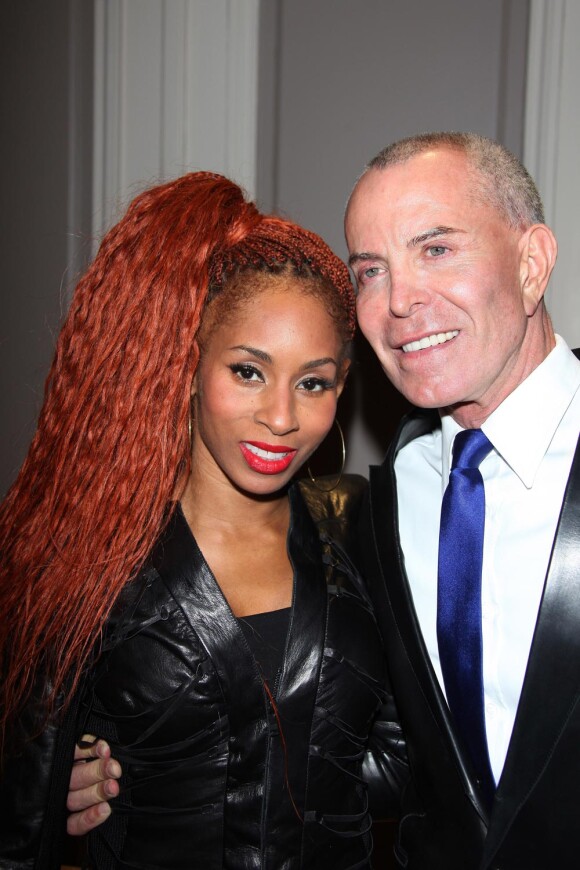 Mia Frye et Jean-Claude Jitrois à la soirée de lancement des soldes à Paris à l'Hôtel Westin le 5 janvier 2009