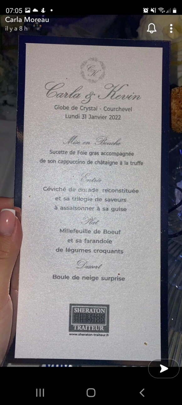 Mariage de Carla Moreau et Kevin Guedj à Courchevel, le 31 janvier 2022