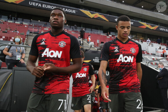 Mason Greenwood - Victoire de Séville en demi-finale de la Ligue Europa face à Manchester United. Le 16 août 2020. © Panoramic / Pool / UEFA / Bestimage