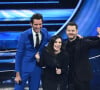 Mika, Laura Pausini, Alessandro Cattelan sur la scène du 72ème Festival de la chanson italienne de Sanremo.