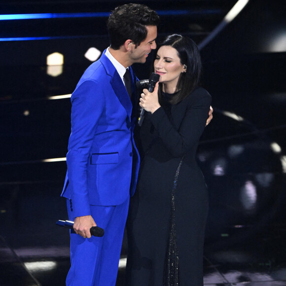 Mika, Laura Pausini sur la scène du 72ème Festival de la chanson italienne de Sanremo. Le 2 février 2022 