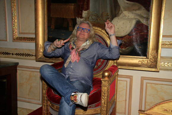 Pierre-Jean Chalençon lors d'une soirée cocktail chez lui au Palais Vivienne à Paris. Le 2 février 2022 