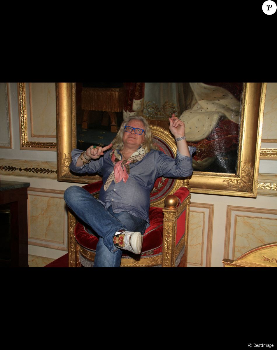 Pierre-Jean Chalençon lors d'une soirée cocktail chez lui au Palais Vivienne à Paris. Le 2 février 2022