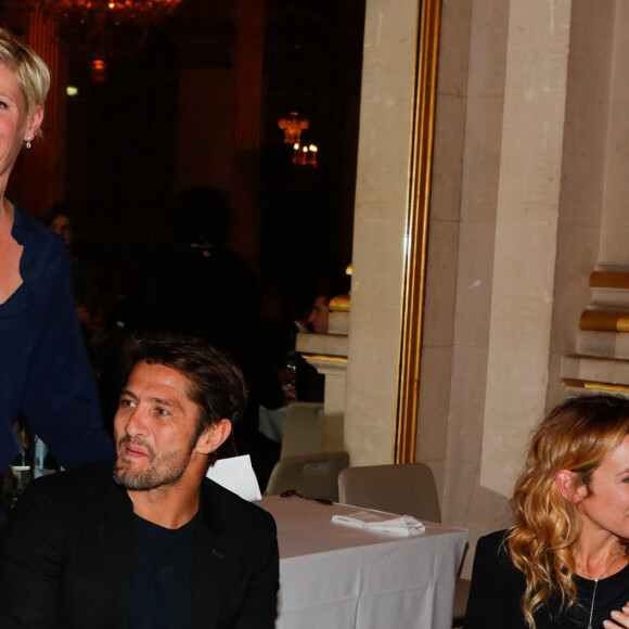 Exclusif - Maïtena Biraben, Bixente Lizarazu et sa compagne Claire Keim - Soirée annuelle de la FIDH (Fédération Internationale des ligues de Droits de l'Homme) à l'Hôtel de Ville à Paris, le 8 décembre 2014.