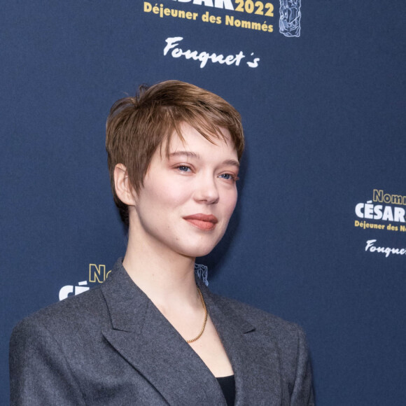 Léa Seydoux (nommée dans la catégorie Meilleure actrice pour le rôle de France de Meurs dans "France") au déjeuner des nommés aux César 2022 au Fouquet's. Paris, France, le 6 février 2022. © Olivier Borde/Bestimage
