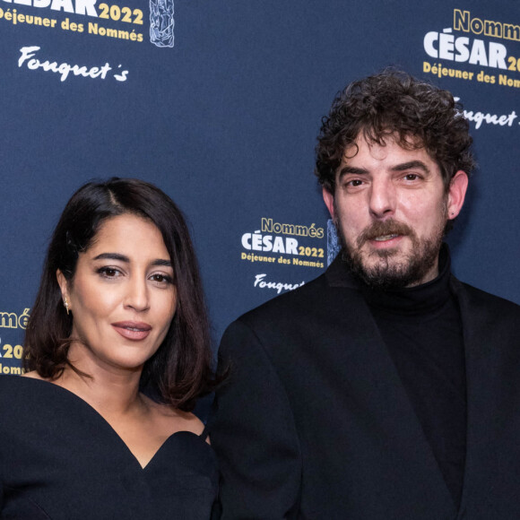 Leïla Bekhti et Damien Bonnard au déjeuner des nommés aux César 2022 au Fouquet's. Paris, France, le 6 février 2022. © Olivier Borde/Bestimage