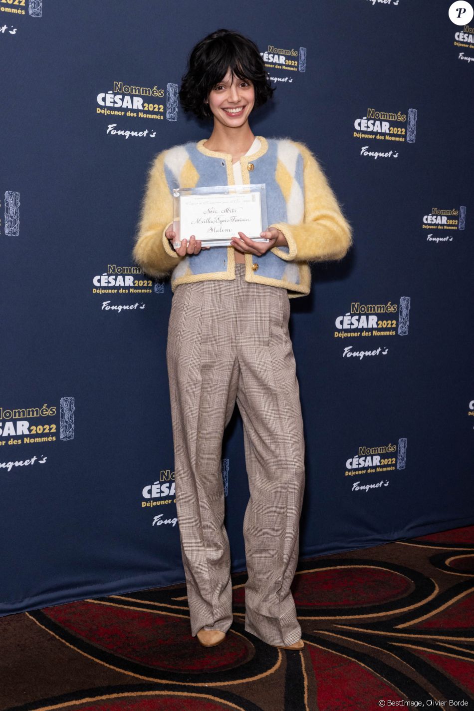 Noée Abita (habillée en Celine et nommée dans la catégorie Meilleur