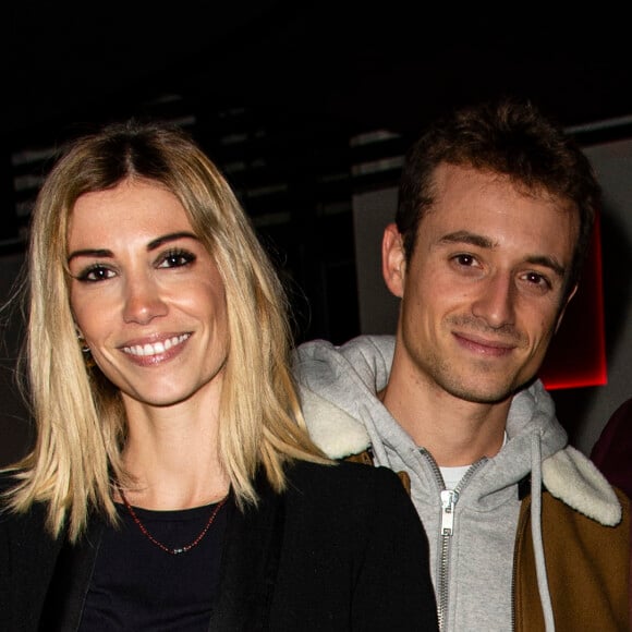 Exclusif - Alexandra Rosenfeld (Miss France 2006) et son compagnon Hugo Clément - Soirée de lancement du livre de Rio Mavuba "Capitaine de ma vie. L'exil, le foot, les Bleus" au restaurant NoLita Ristorante e Enoteca à Paris, France, le 14 novembre 2018. © Pierre Perusseau/Bestimage 