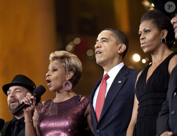 Mary J. Blige au Noël de Washington aux côtés du couple Obama !