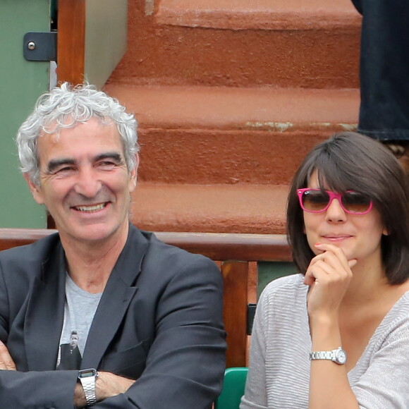 Raymond Domenech et Estelle Denis à Roland Garros, du temps où ils étaient encore en couple.