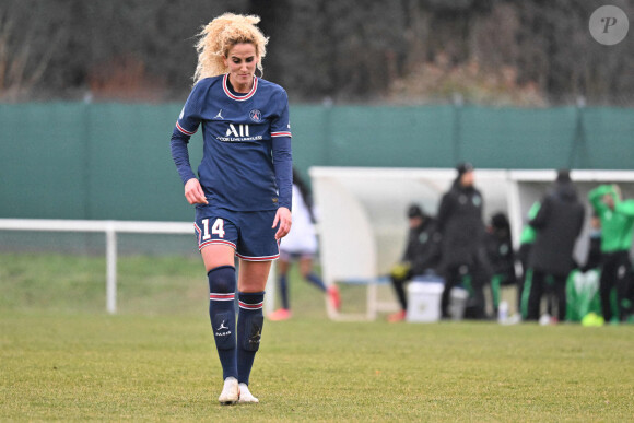Kheira Hamraoui (psg) - Match de D1 Arkema "Saint-Etienne - PSG (0-5)" au stade Salif-Keïta, le 23 janvier 2022.