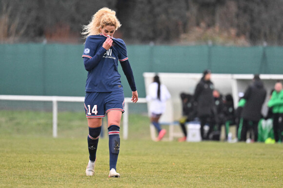 Kheira Hamraoui (psg) - Match de D1 Arkema "Saint-Etienne - PSG (0-5)" au stade Salif-Keïta, le 23 janvier 2022.