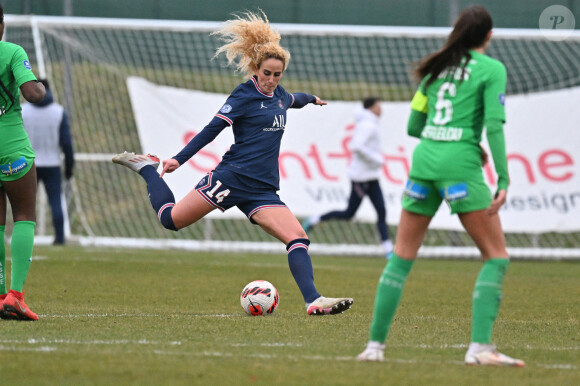 Kheira Hamraoui (psg) - Match de D1 Arkema "Saint-Etienne - PSG (0-5)" au stade Salif-Keïta, le 23 janvier 2022.