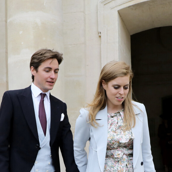 La princesse Beatrice d'York et son fiancé Edoardo Mapelli Mozzi - Mariage du prince Jean-Christophe Napoléon et de la comtesse Olympia d'Arco-Zinneberg à la cathédrale Saint-Louis des Invalides à Paris le 19 octobre 2019. © Dominique Jacovides / Bestimage