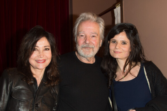 Evelyne Bouix à coté de son mari Pierre Arditi et de sa fille Salomé Lelouch - Générale de la pièce "Quelque part dans cette vie" au théâtre Edouard VII à Paris le 12 février 2018. © Coadic Guirec-Pierre Perusseau/Bestimage