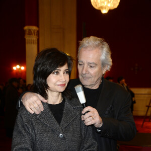 Pierre Arditi et sa femme Evelyne Bouix - Conférence de presse de rentrée de la saison théatrale 2016 au Théatre de Paris le 19 janvier 2016