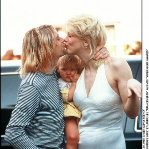 Archives : Kurt Cobain, Courtney Love et leur fille Frances