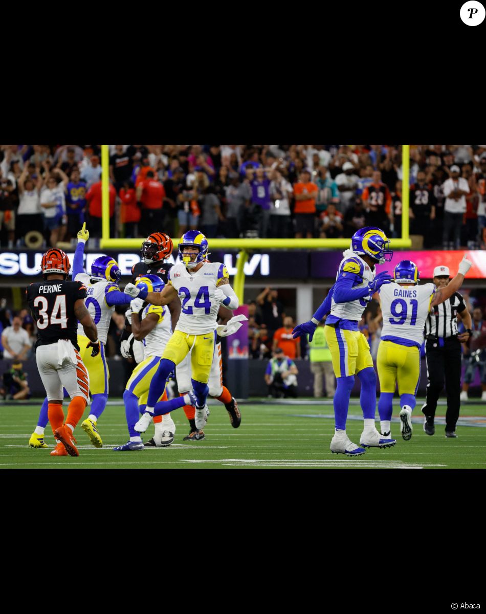 Taylor Rapp pendant le Super Bowl. Photo by John Angelillo/UPI/ABACAPRESS.COM