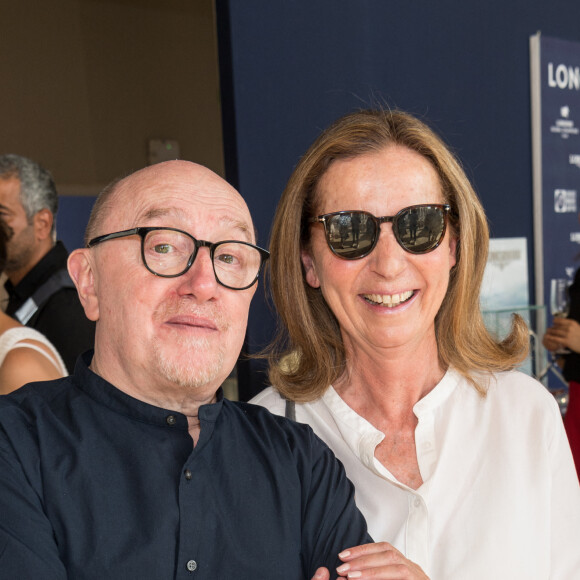 Michel Blanc, Françoise Rochefort - Tente VIP - Longines Paris Eiffel Jumping au Champ de Mars à Paris, le 6 juillet 2019. © Luc Castel/Bestimage 