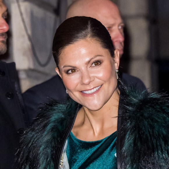 La princesse Victoria de Suède - La famille royale suédoise assiste à la grande cérémonie annuelle de l'Académie suédoise dans l'ancien bâtiment de la Bourse de Stockholm, le 20 décembre 2021.