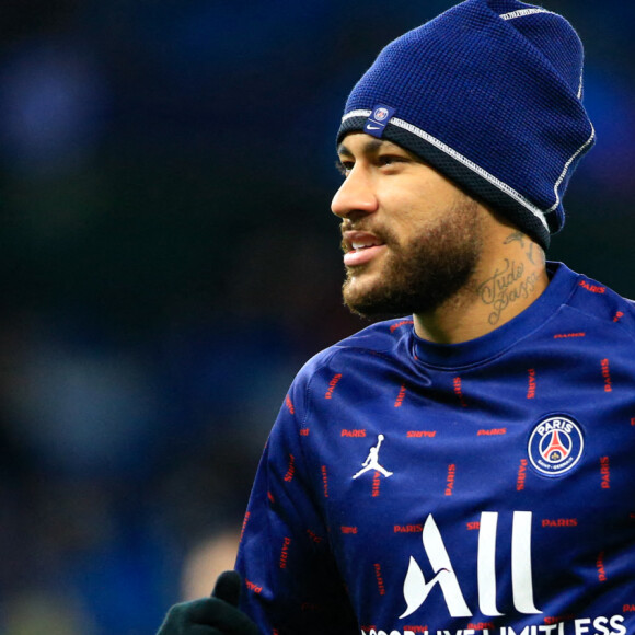 Neymar - Ligue des champions - Manchester City vs PSG le 24 novembre 2021. Le Paris Saint-Germain s'est qualifié ce mercredi soir pour les huitièmes de finale de la Ligue des champions, malgré sa défaite sur la pelouse de Manchester City (2-1). Le PSG ne peut plus terminer en tête de son groupe. © Richard Callis/Panoramic/Bestimage