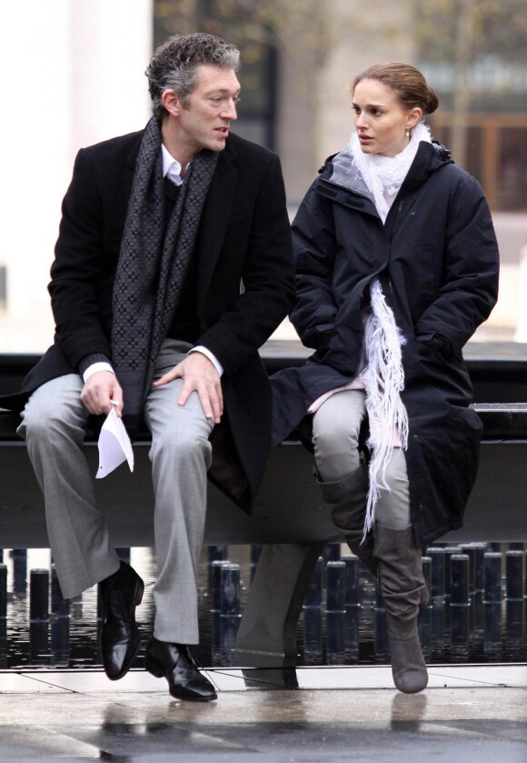 La superbe Natalie Portman et Vincent CAssel sur le tournage de Black Swan...