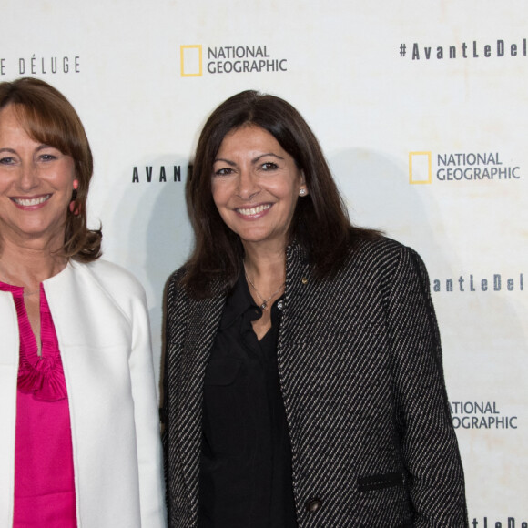 Ségolène Royal et Anne Hidalgo - Avant première du documentaire "Before the flood" au théâtre du Chatelet à Paris le 17 octobre 2016.