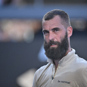 Benoît Paire face à Grigor Dimitrov lors de l'Open d'Australie. Melbourne, le 19 janvier 2022.