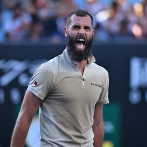 Benoît Paire face à Grigor Dimitrov lors de l'Open d'Australie. Melbourne.