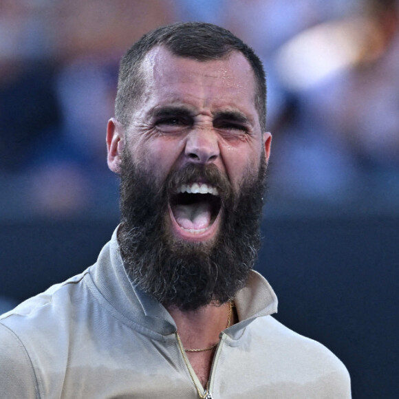 Benoît Paire face à Grigor Dimitrov lors de l'Open d'Australie. Melbourne.