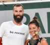 Exclusif - Benoît Paire et sa compagne Julie Bertin lors d'un match de tennis à Roland Garros, Paris le 18 septembre 2021. © Veeren/Bestimage