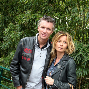 Denis Brohniart et sa femme Hortense au 11e jour des internationaux de France de Roland Garros en juin 2012