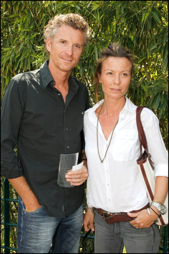 Denis Brohniart et sa femme Hortense au 13e jour des internationaux de France de Roland Garros en 2011