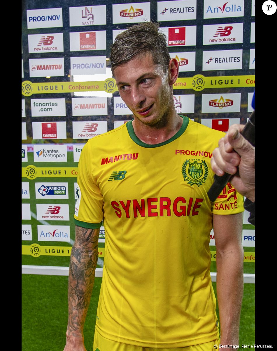 Emiliano Sala lors du match contre le FC Toulouse ( 4-0 , Sala auteur d'un triplé ) au Stade de la Beaujoire - Louis Fonteneau , le 20 octobre 2018. © Pierre Perusseau/Bestimage