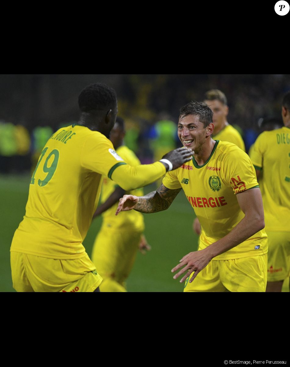 Emiliano Sala lors du match contre le FC Toulouse ( 4-0 , Sala auteur d'un triplé ) au Stade de la Beaujoire - Louis Fonteneau , le 20 octobre 2018. © Pierre Perusseau/Bestimage